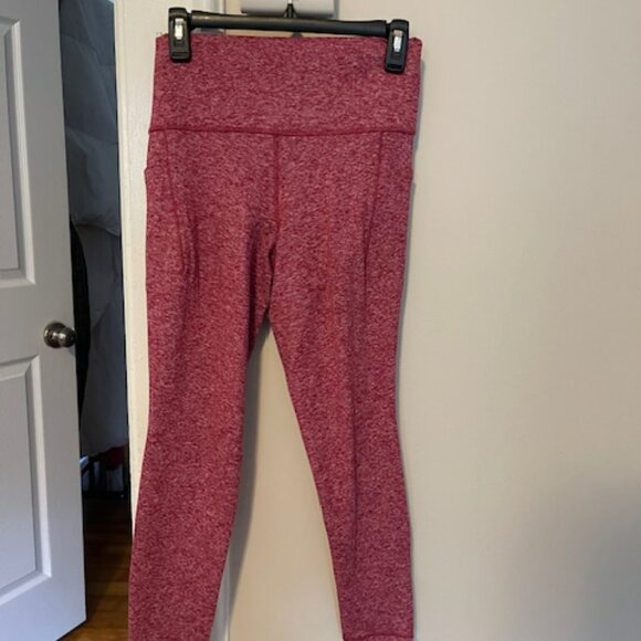 Athleta Soft Buttery Leggings in Burgundy color. - Picture 3 of 4